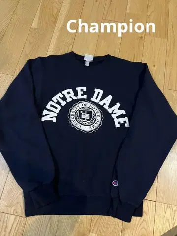 챔피온 노트르담 대학 칼리지 맨투맨 XS 네이비