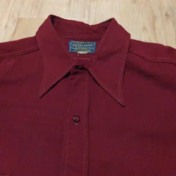 40s pendleton 울 개버딘 셔츠 보르도 구제 의류 빈티지