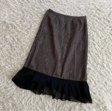 2XL INTELLECTION 롱 플리츠 스커트