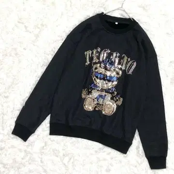 맨투맨 트레이닝복 보아 안감 비쥬 테디베어 곰 스터드