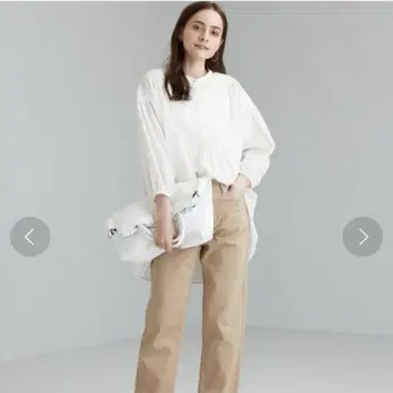 그린 레이블 릴랙싱 코튼 보일 튜닉 블라우스