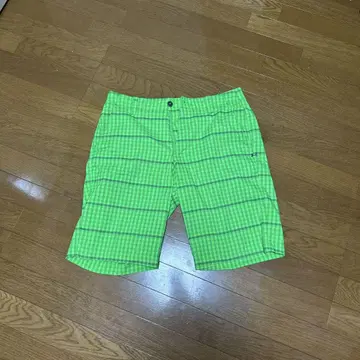 UNDER ARMOUR 그린 체크 팬츠 85