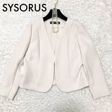 컨디션 최상 sysorus 시소러스 노카라 자켓 38 아이보리