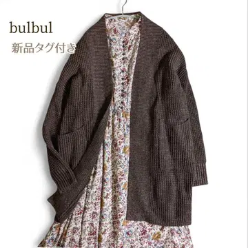 새상품 bulbul / 정가 2.5만엔 고급 린넨 캐시미어 롱 가디건
