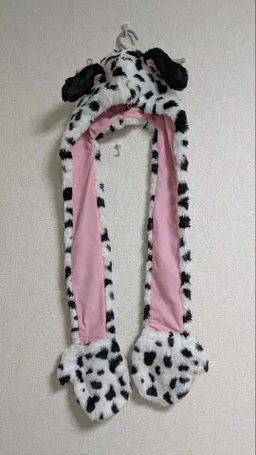 달마시안 패턴 플리스 모자