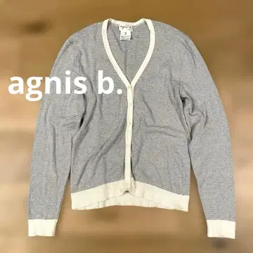 agnis b. 스트라이프 V넥 가디건 사이즈 3