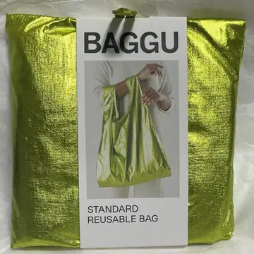 미사용 미개봉 새상품 BAGGU 스탠다드 일본 한정판 메탈릭 라임 그린