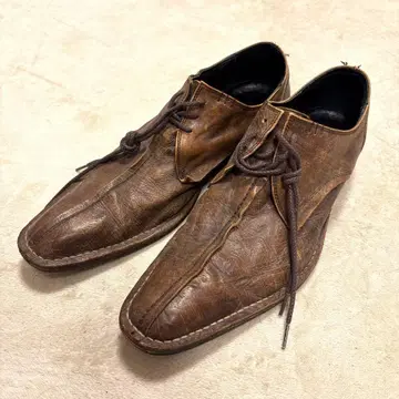 00s MORGAN HOMME LETHER SHOES BROWN 26cm