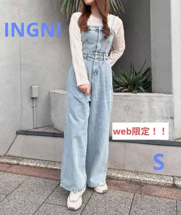 새상품급 [ INGNI ] web 한정판 데님 살로펫 S