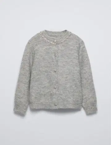 ZARA 큐빅 버튼 니트 가디건
