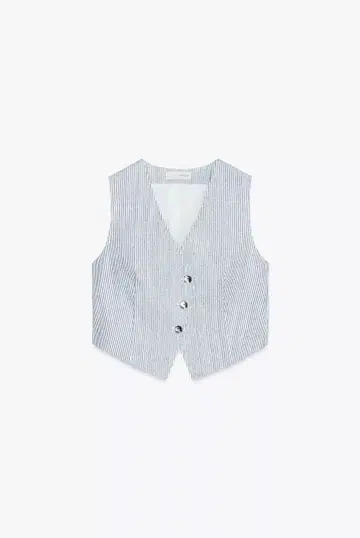 ZARA 스트라이프 슬리브리스 베스트