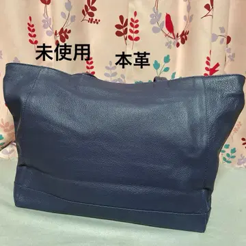 미사용 비살노 천연 가죽 토트백 J398