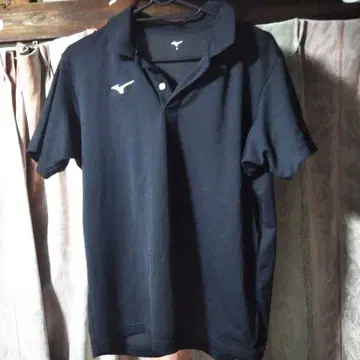 미즈노 블랙 피케 셔츠 치바군