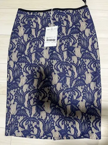 MARELLA 네이비 레이스 타이트 스커트