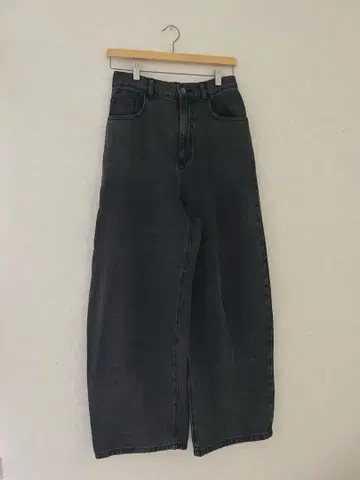 LEPSIM 다크 그레이 커브 데님 M