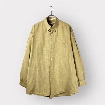 PERRY ELLIS 체크 무늬 셔츠 베이지 계열