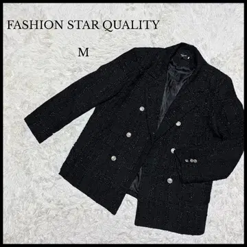 [ FASHION STAR QUALITY ] 더블 버튼 트위드 자켓 M