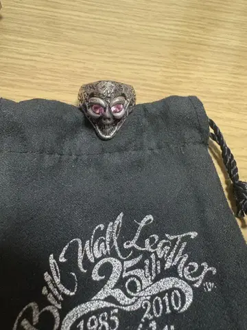 빌 월 레더 굿 럭 스컬 GLS 반지 #14