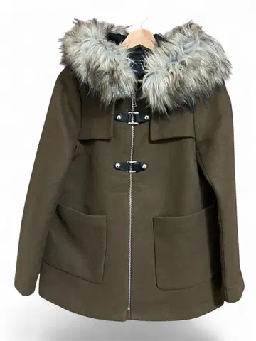 [ ZARA ] 퍼 더플 코트 사이즈 S