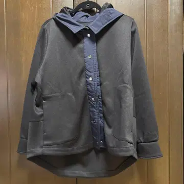 qvc 에스파데칼마 후드 부착 다크 그레이 자켓