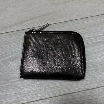 POMTATA 메탈릭 블랙 코인 케이스