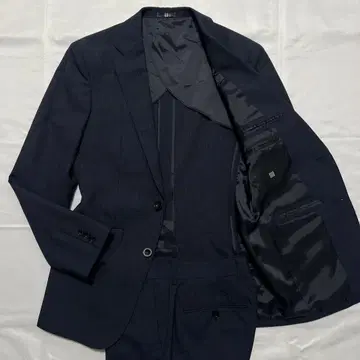 컨디션 최상 SUIT SELECT 비즈니스 수트 네이비 울 Y4
