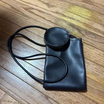 블랙 숄더백 스마트폰용