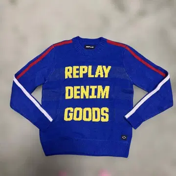 REPLAY 파랑 니트 스웨터