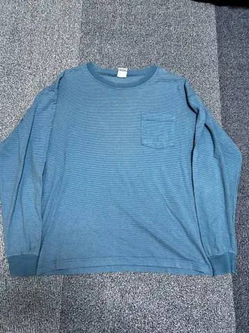 90s USA제 가는 보더 포켓 긴팔 T셔츠 CBOY 좋은 배색