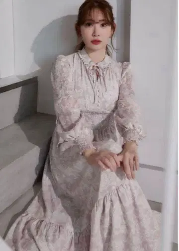 Herlipto Winter Floral Long-sleeve Dress