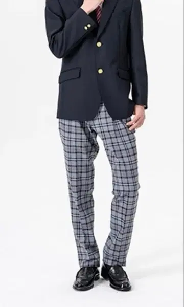 체크 슬랙스 그레이 / KANKO Harajuku Select