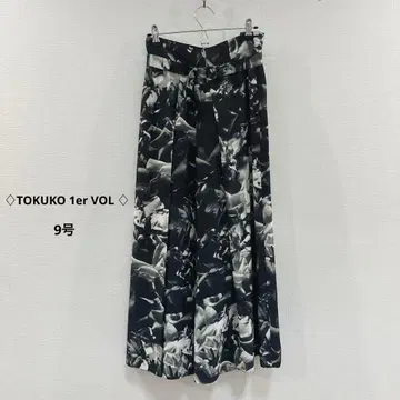 TOKUKO 1er VOL 디자인 와이드 팬츠 올 패턴 여성용 9호