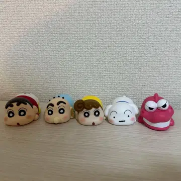 짱구는 못말려(크레용 신짱) 말랑말랑 굴러다니는 인형 5종 세트