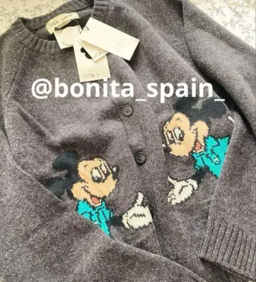 [ ZARA ] L: 미키마우스 울 가디건 Disney