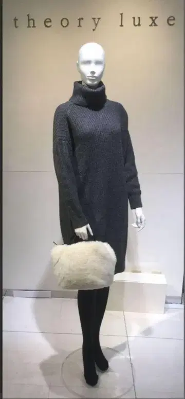theory luxe 그레이 니트 원피스 038
