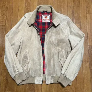 BARACUTA G9 스웨이드 해링턴 자켓 베이지 바라쿠타
