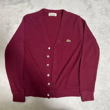 [ 레어 ] Lacoste 버건디 가디건