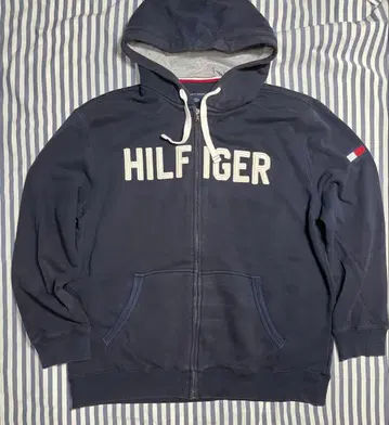 TOMMY HILFIGER 네이비 집업 후드티