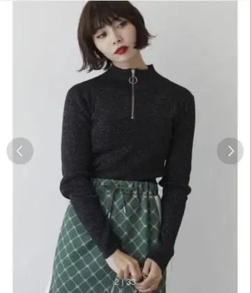 jouetie 하프 지퍼 라메 터틀