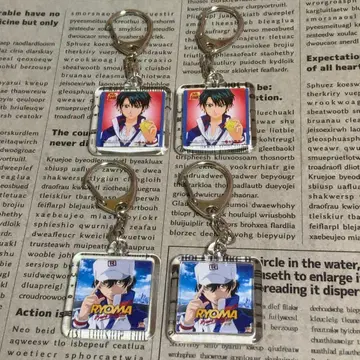 테니프리스트 CD 자켓 스퀘어 키링 에치젠 료마 4개 세트