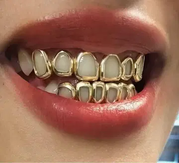 그릴즈 grillz 골드 HIPHOP 투스 주얼리 상하의 세트