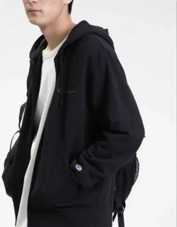 Champion 블랙 집업 후드티 택 포함 새상품