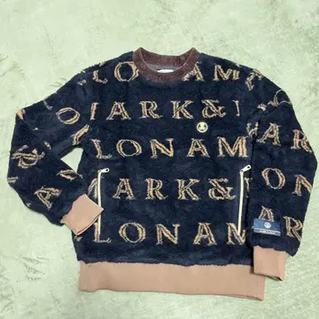 MARK&LONA 네이비 플리스 스웨터