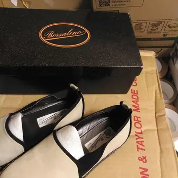 Borsalino 에스파드리유 로퍼 베이지와 블랙