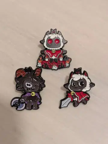 컬트 오브 더 램 Cult of the Lamb 핀 배지 3개 세트