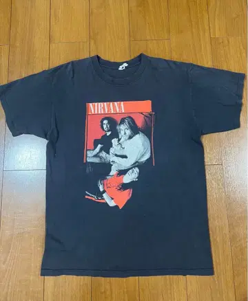 초레어 NIRVANA 너바나 밴드 T셔츠 90s 당시 락 블랙