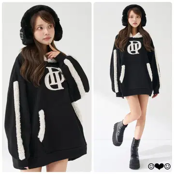 Darich DD 보아 후드티 블랙