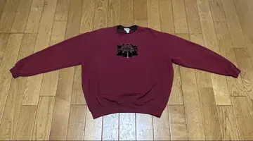 TOP STITCH 와인 레드 맨투맨