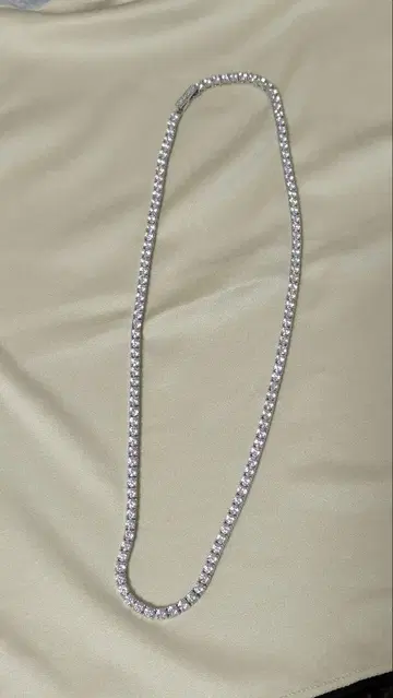 실버 925 지르코니아 테니스 목걸이 45cm