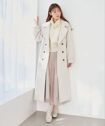 MAJESTIC LEGON 백 디자인 체스터 코트